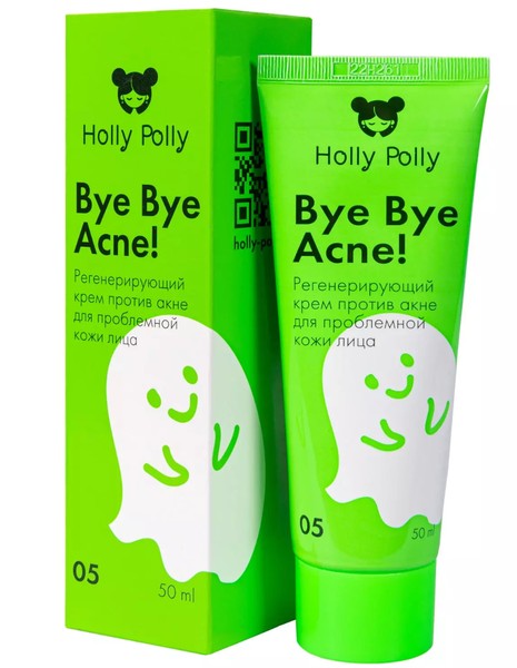 HOLLY POLLY BYE BYE ACNE! КРЕМ Д/ЛИЦА РЕГЕНЕРИРУЮЩИЙ ПРОТИВ АКНЕ И ВОСПАЛЕНИЙ КРЕМ ДЛЯ ЛИЦА 50 МЛ №1