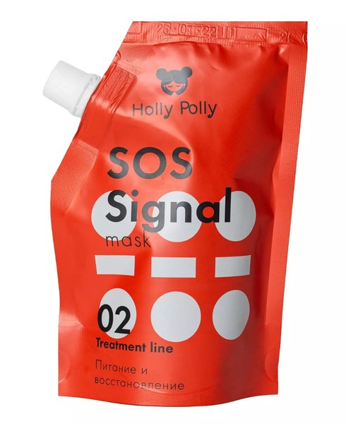 HOLLY POLLY TREATMENT LINE МАСКА Д/ВОЛОС ЭКСТРА-ПИТАТЕЛЬНАЯ SOS SIGNAL МАСКА ДЛЯ ВОЛОС 100 МЛ №1