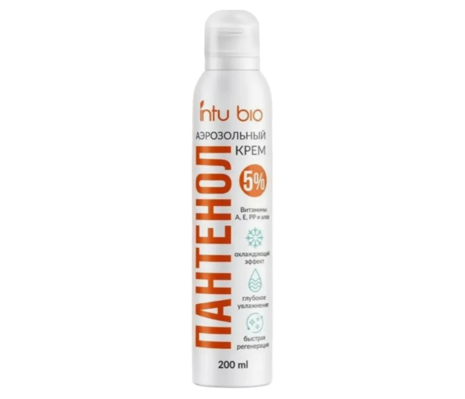 INTU BIO ПАНТЕНОЛ КРЕМ Д/ЛИЦА/ТЕЛА АЭРОЗОЛЬНЫЙ 5% КОСМЕТИЧЕСКИЙ КРЕМ 200 МЛ №1