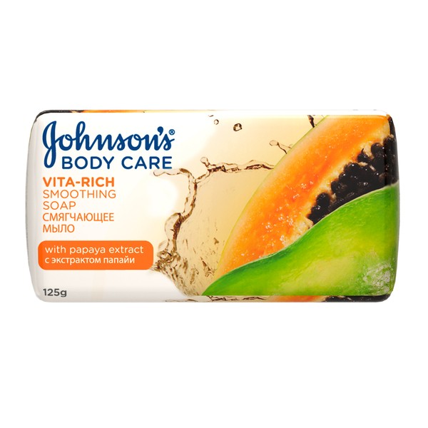 JOHNSONS BODY CARE VITA RICH МЫЛО ПАПАЙЯ СМЯГЧАЮЩЕЕ КОСМЕТИЧЕСКОЕ МЫЛО 125 Г №1