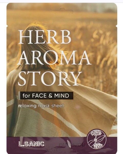 L.SANIC HERB AROMA STORY МАСКА ТКАНЕВАЯ Д/ЛИЦА С ЭКСТР ПАЧУЛИ/ЭФФЕКТОМ АРОМАТЕРАПИИ МАСКА ДЛЯ ЛИЦА  25 МЛ №1