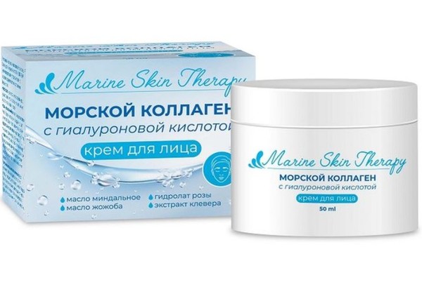 MARINE SKIN THERAPY КРЕМ Д/ЛИЦА С ГИАЛУР КИСЛОТОЙ/КОЛЛАГЕН МОРСК КРЕМ ДЛЯ ЛИЦА 50 МЛ №1