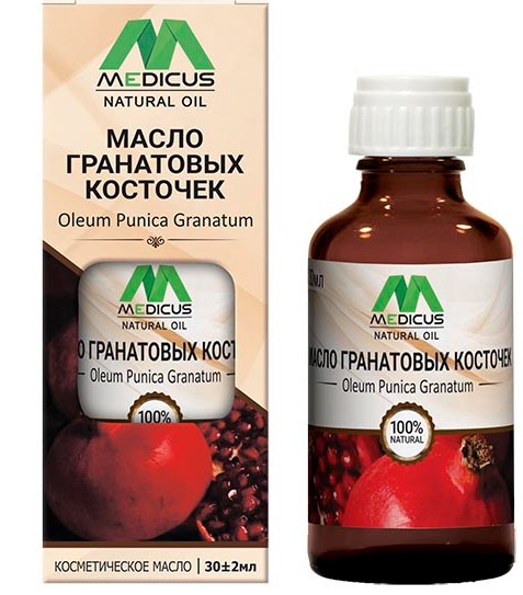 MEDICUS NATURAL OIL МАСЛО КОСМЕТИЧЕСКОЕ ГРАНАТОВЫХ КОСТОЧЕК КОСМЕТИЧЕСКОЕ МАСЛО 30 МЛ №1