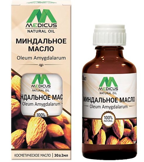 MEDICUS NATURAL OIL МАСЛО КОСМЕТИЧЕСКОЕ МИНДАЛЬНОЕ КОСМЕТИЧЕСКОЕ МАСЛО 30 МЛ №1