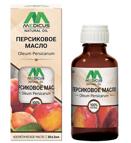 MEDICUS NATURAL OIL МАСЛО КОСМЕТИЧЕСКОЕ ПЕРСИКОВОЕ КОСМЕТИЧЕСКОЕ МАСЛО 30 МЛ №1