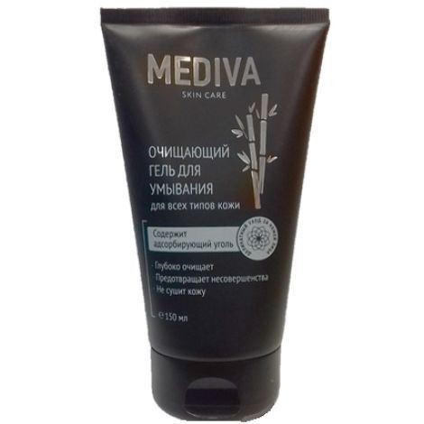 MEDIVA ГЕЛЬ-ПЕНКА ОЧИЩАЮЩАЯ С АДСОРБИРУЮЩИМ УГЛЕМ ГЕЛЬ-ПЕНКА  150 МЛ №1