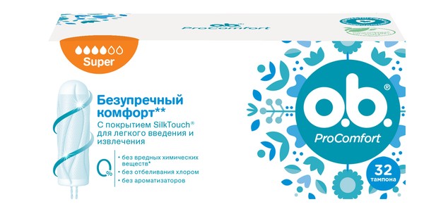 O.B. PROCOMFORT SUPER ТАМПОНЫ ТАМПОНЫ SUPER №32