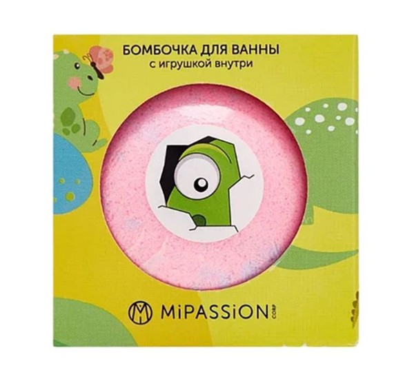 MIPASSION БОМБОЧКА Д/ВАННЫ С ИГРУШКОЙ ДИНОЗАВРИКИ WHITE PEACH КОСМЕТИЧЕСКИЕ СРЕДСТВА ДЛЯ РАСТВОРЕНИЯ  130 Г №1