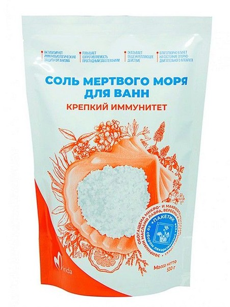 MIRIDA СОЛЬ Д/ВАНН МЕРТВОГО МОРЯ КРЕПКИЙ ИММУНИТЕТ СОЛЬ ДЛЯ ВАННЫ  530 Г №1