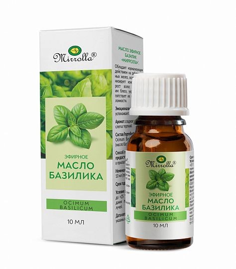 МАСЛО ЭФИРНОЕ МИРРОЛЛА БАЗИЛИК ЭФИРНОЕ МАСЛО  10 МЛ №1