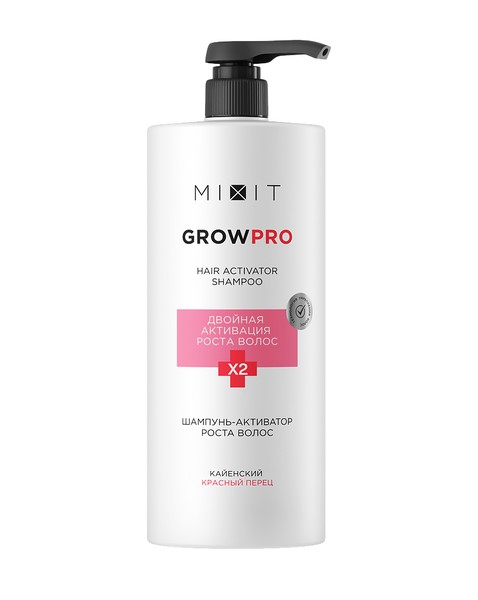 MIXIT GROW PRO ШАМПУНЬ-АКТИВАТОР Д/РОСТА ВОЛОС С КАЙЕНСКИМ КРАСНЫМ ПЕРЦЕМ ШАМПУНЬ ДЛЯ ВОЛОС 1000 МЛ №1