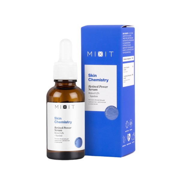 MIXIT SKIN CHEMISTRY СЫВОРОТКА Д/ЛИЦА НОЧНАЯ ОБНОВЛЯЮЩАЯ С РЕТИНОЛОМ КОСМЕТИЧЕСКАЯ СЫВОРОТКА 30 МЛ №1