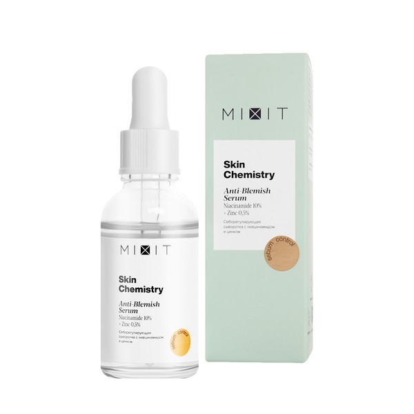 MIXIT SKIN CHEMISTRY СЫВОРОТКА Д/ЛИЦА СЕБОРЕГУЛИРУЮЩАЯ С НИАЦИНАМИДОМ И ЦИНКОМ КОСМЕТИЧЕСКАЯ СЫВОРОТКА 30 МЛ №1