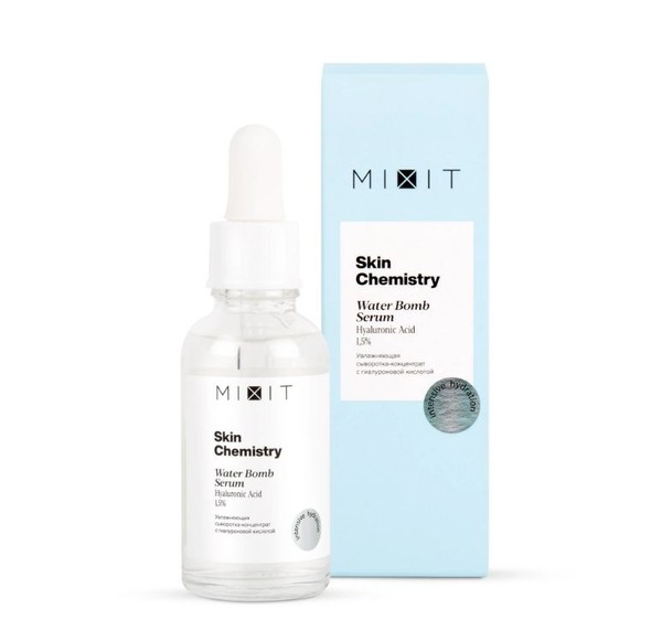 MIXIT SKIN CHEMISTRY СЫВОРОТКА-КОНЦЕНТРАТ Д/ЛИЦА УВЛАЖНЯЮЩАЯ С ГИАЛУРОНОВОЙ КИСЛОТОЙ КОСМЕТИЧЕСКАЯ СЫВОРОТКА 30 МЛ №1