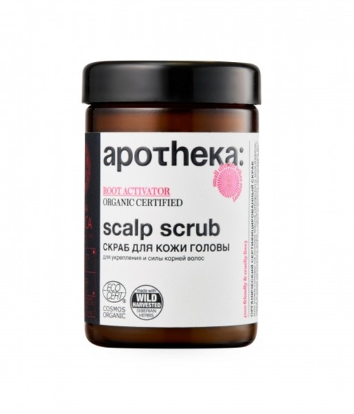 NATURA SIBERICA APOTHEKA СКРАБ ДЛЯ КОЖИ ГОЛОВЫ ДЛЯ УКРЕПЛЕНИЯ И СИЛЫ КОРНЕЙ ВОЛОС КОСМЕТИЧЕСКИЙ СКРАБ 150 Г №1