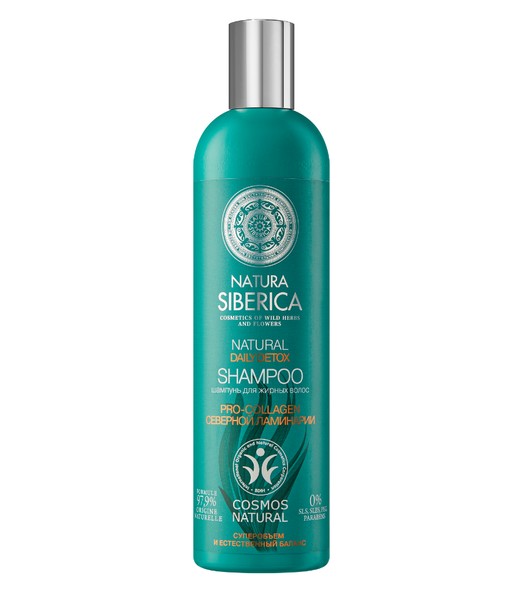 NATURA SIBERICA NATURAL&ORGANIC ШАМПУНЬ ДЛЯ ЖИРНЫХ ВОЛОС DAILY DETOX ШАМПУНЬ ДЛЯ ЖИРНЫХ ВОЛОС 400 МЛ №1