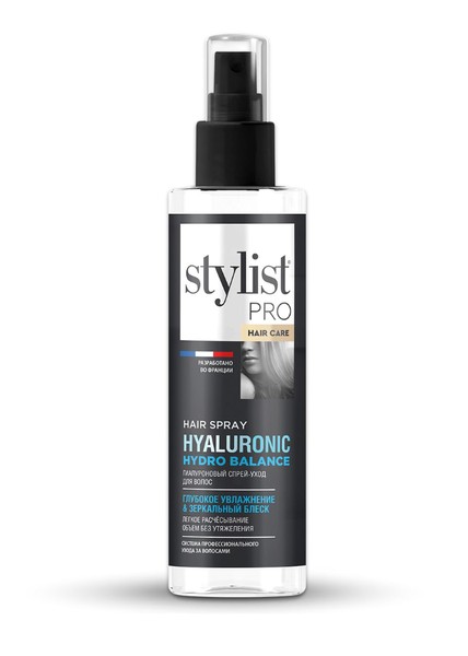 STYLIST PRO HAIR CARE HYALURONIC СПРЕЙ-УХОД Д/ВОЛОС ГЛУБОКОЕ УВЛАЖНЕНИЕ/ЗЕРКАЛЬНЫЙ БЛЕСК ГИАЛУРОНОВЫЙ СПРЕЙ ДЛЯ ВОЛОС  190 МЛ №1