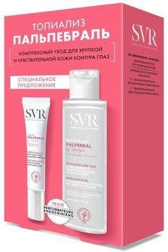 SVR TOPIALYSE PALPEBRAL НАБОР (ЖЕЛЕ ДЛЯ СНЯТИЯ МАКИЯЖА С ГЛАЗ 125МЛ №1+КРЕМ ДЛЯ ВЕК 15 МЛ №1) НАБОР    №1