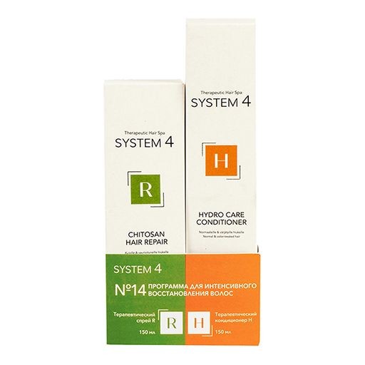 SYSTEM 4 НАБОР ПРОГРАММА №14 Д/ИНТЕНСИВНОГО ВОССТАНОВ ВОЛОС (СПРЕЙ R 150 МЛ+БАЛЬЗАМ/КОНДИЦИОНЕР Н 150 МЛ) КОСМЕТИЧЕСКИЙ НАБОР   №1
