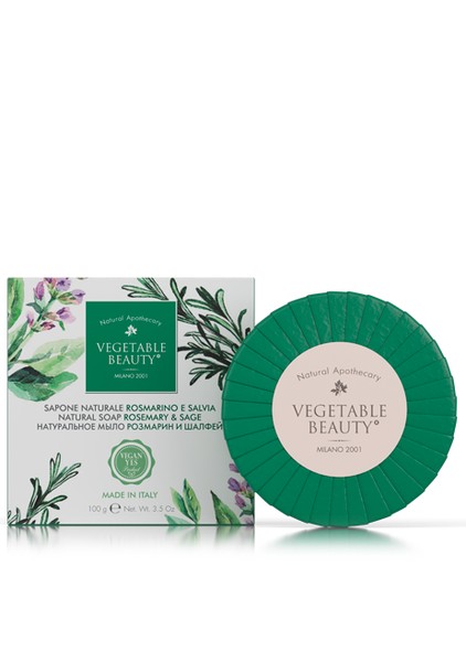 VEGETABLE BEAUTY МЫЛО РОЗМАРИН/ШАЛФЕЙ МЫЛО  100 Г №1