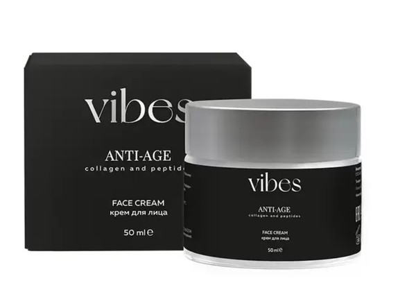VIBES ANTI-AGE КРЕМ Д/ЛИЦА КОЛЛАГЕН-ПЕПТИДЫ КРЕМ ДЛЯ ЛИЦА 50 МЛ №1