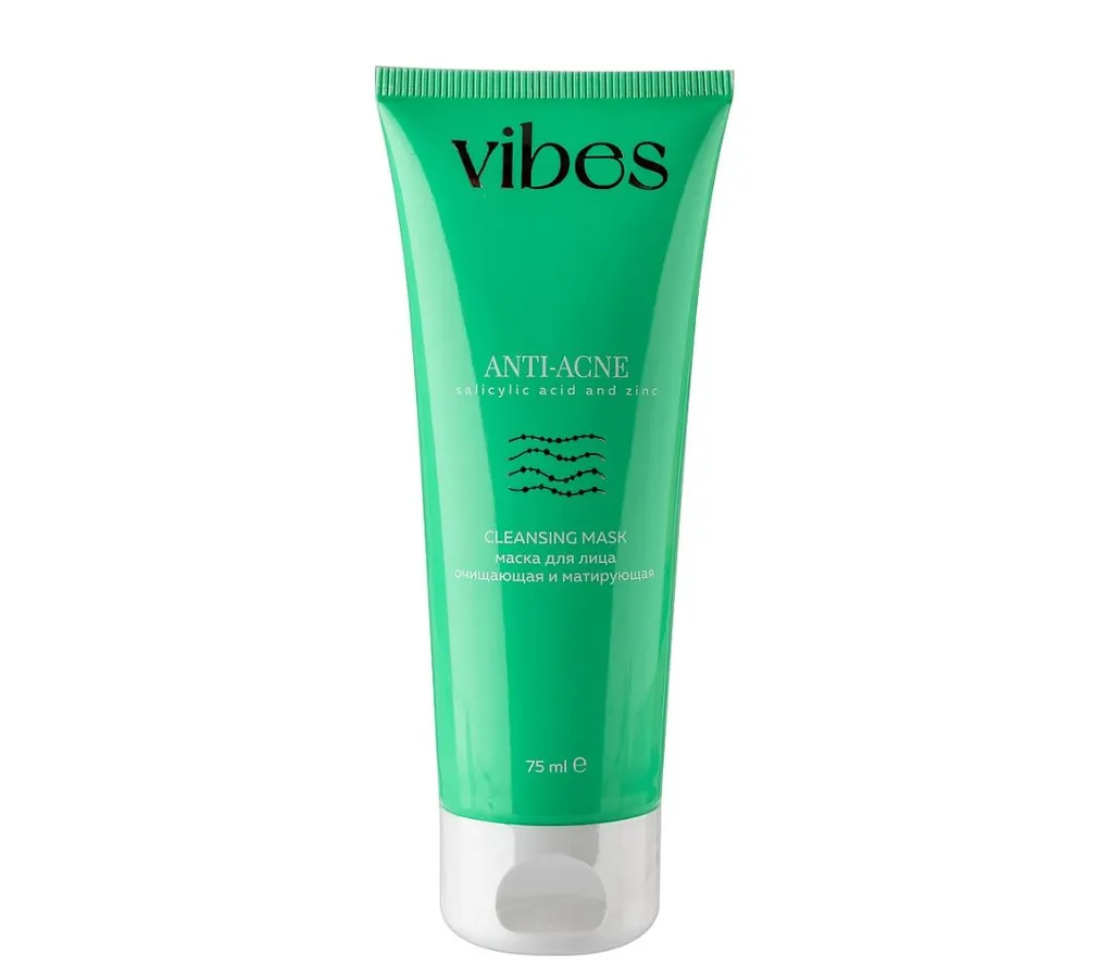 VIBES ANTI-ACNE МАСКА Д/ЛИЦА ОЧИЩ/МАТИРУЮЩАЯ С САЛИЦИЛОВОЙ К-ТОЙ И ЦИНКОМ МАСКА ДЛЯ ЛИЦА 75 МЛ №1