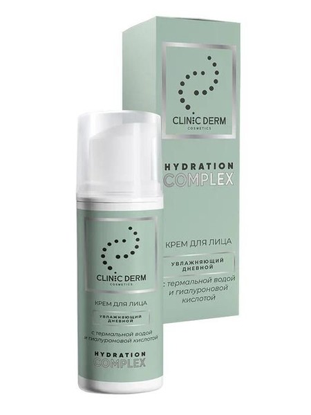 CLINIC DERM HYDRATION COMPLEX КРЕМ Д/ЛИЦА УВЛАЖН С ТЕРМАЛЬНОЙ ВОДОЙ/ГИАЛУРОНОВОЙ КИСЛОТОЙ ДНЕВНОЙ КРЕМ ДЛЯ ЛИЦА 50 МЛ №1