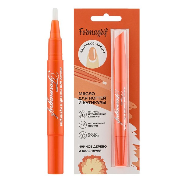 FORMAGRIF МАСЛО Д/НОГТЕЙ/КУТИКУЛЫ ЧАЙНОЕ ДЕРЕВО/КАЛЕНДУЛА КОСМЕТИЧЕСКОЕ МАСЛО 1,8 МЛ №1