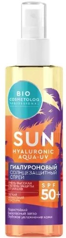 BIO COSMETOLOG PROFESSIONAL CОЛНЦЕЗАЩИТ СПРЕЙ ГИАЛУРОНОВЫЙ SPF 50 КОСМЕТИЧЕСКИЙ СПРЕЙ 190 МЛ №1