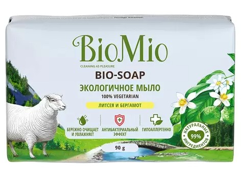 BIOMIO МЫЛО ЛИТСЕЯ/БЕРГАМОТ КОСМЕТИЧЕСКОЕ МЫЛО 90 Г №1