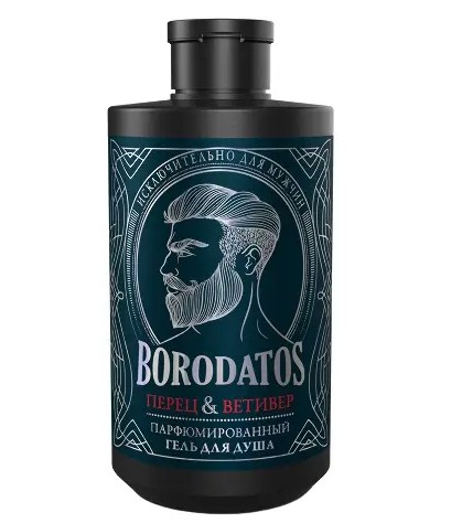 BORODATOS ГЕЛЬ Д/ДУША ПАРФЮМИРОВАННЫЙ ПЕРЕЦ/ВЕТИВЕР ГЕЛЬ ДЛЯ ДУША 400 МЛ №1