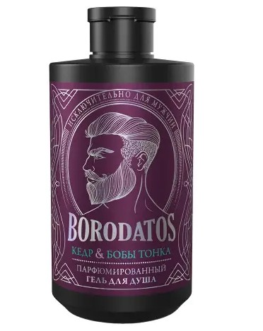 BORODATOS ГЕЛЬ Д/ДУША ПАРФЮМИРОВАННЫЙ КЕДР БОБЫ ТОНКА ГЕЛЬ ДЛЯ ДУША 400 МЛ №1