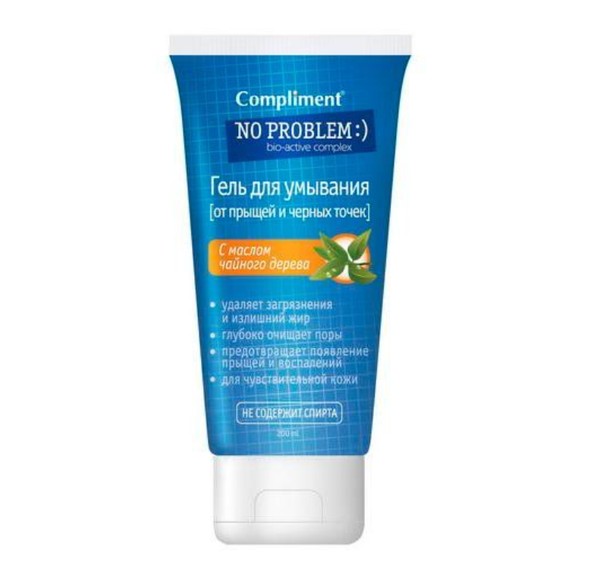 COMPLIMENT NO PROBLEM ГЕЛЬ ДЛЯ УМЫВАНИЯ С МАСЛОМ ЧАЙНОГО ДЕРЕВА ГЕЛЬ 200 МЛ №1