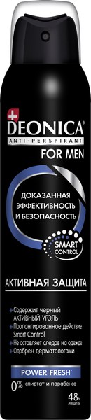 DEONICA FOR MEN АНТИПЕРСПИРАНТ АКТИВНАЯ ЗАЩИТА ДЕЗОДОРАНТ 200 МЛ №1