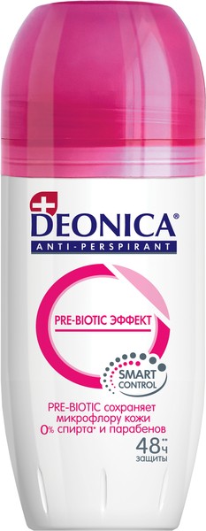 DEONICA АНТИПЕРСПИРАНТ ШАРИКОВЫЙ PRE-BIOTIC ДЕЗОДОРАНТ 50 МЛ №1
