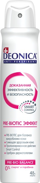 DEONICA АНТИПЕРСПИРАНТ СПРЕЙ PRE-BIOTIC ДЕЗОДОРАНТ 200 МЛ №1