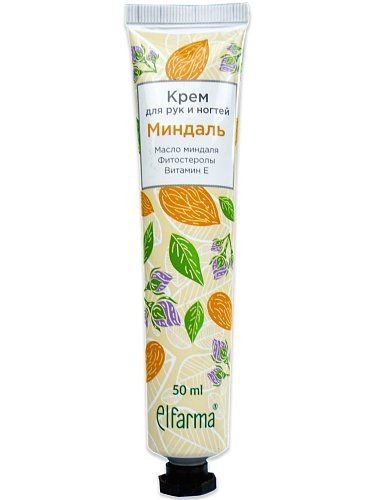 ELFARMA КРЕМ Д/РУК/НОГТЕЙ МИНДАЛЬ КРЕМ ДЛЯ РУК И НОГТЕЙ 50 МЛ №1
