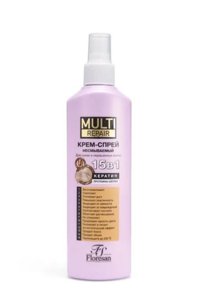 ФЛОРЕСАН MUITI REPAIR КРЕМ-СПРЕЙ Д/ВОЛОС НЕСМЫВАЕМЫЙ 15В1 (Ф-792) КРЕМ-СПРЕЙ ДЛЯ ВОЛОС 275 МЛ №1