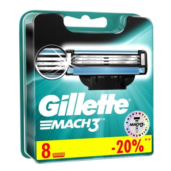 GILLETTE MACH3 СМЕННАЯ КАССЕТА Д/БРИТЬЯ КАССЕТЫ   №8