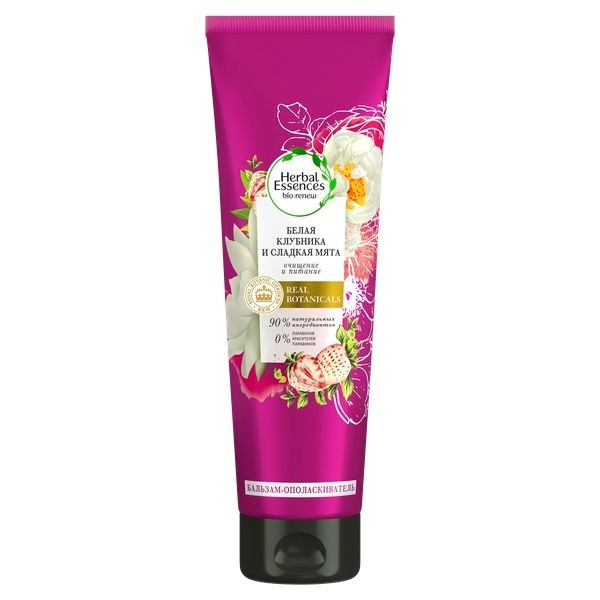 HERBAL ESSENCES БАЛЬЗАМ-ОПОЛАСКИВАТЕЛЬ БЕЛАЯ КЛУБНИКА/СЛАДКАЯ МЯТА КОСМЕТИЧЕСКИЙ БАЛЬЗАМ 275 МЛ №1