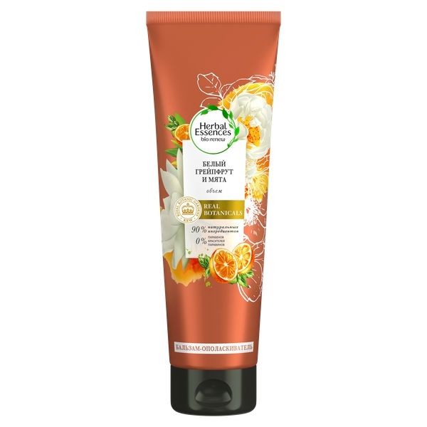 HERBAL ESSENCES БАЛЬЗАМ-ОПОЛАСКИВАТЕЛЬ БЕЛЫЙ ГРЕЙПФРУТ/МЯТА КОСМЕТИЧЕСКИЙ БАЛЬЗАМ 275 МЛ №1