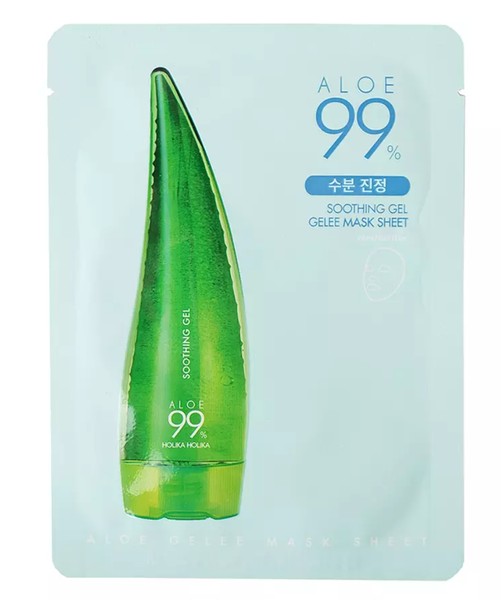 HOLIKA HOLIKA ALOE 99% МАСКА Д/ЛИЦА ТКАНЕВАЯ ГЕЛЕВАЯ УСПОКАИВАЮЩАЯ С ЭКСТРАКТОМ АЛОЭ МАСКА ДЛЯ ЛИЦА 23 МЛ №1
