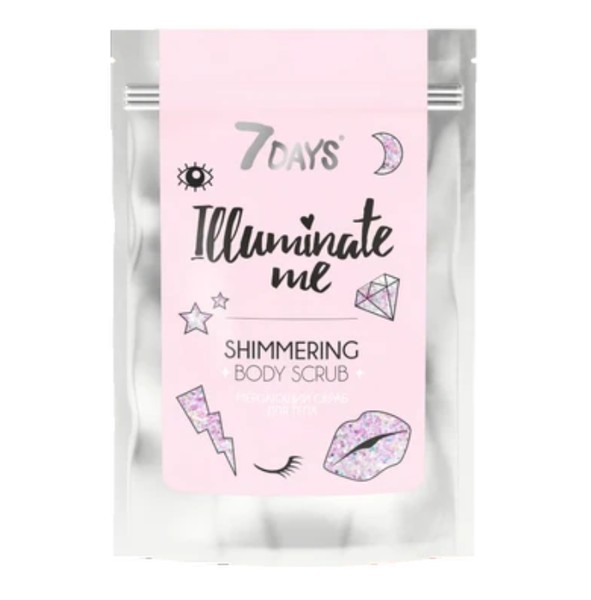 7 ДЕЙС (7 DAYS) ILLUMINATE ME МЕРЦАЮЩИЙ КОФЕЙНЫЙ СКРАБ ДЛЯ ТЕЛА ROSE GIRL