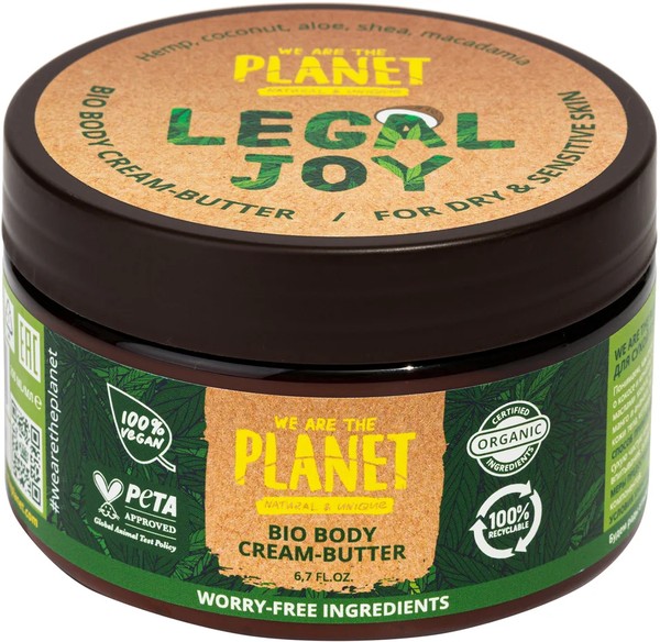 WE ARE THE PLANET LEGAL JOY КРЕМ-БАТТЕР Д/ТЕЛА ДЛЯ СУХОЙ И ЧУВСТВИТЕЛЬНОЙ КОЖИ КРЕМ ДЛЯ ТЕЛА  200 МЛ №1