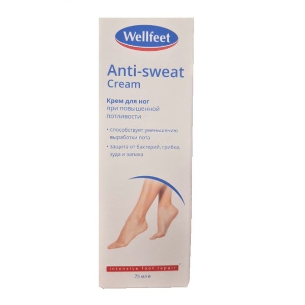 WELLFEET/ВЕЛЛФИТ КРЕМ Д/НОГ ПРИ ПОВЫШЕННОЙ ПОТЛИВОСТИ КРЕМ ДЛЯ НОГ 75 МЛ №1