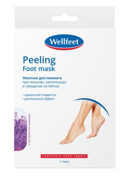 WELLFEET/ВЕЛЛФИТ НОСОЧКИ Д/ПИЛИНГА С ЭКСТРАКТОМ ЛАВАНДЫ СРЕДСТВО ДЛЯ НОГ 40 МЛ №1