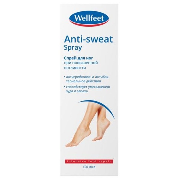 WELLFEET/ВЕЛЛФИТ СПРЕЙ Д/НОГ ПРИ ПОВЫШЕННОЙ ПОТЛИВОСТИ СПРЕЙ ДЛЯ НОГ 100 МЛ №1