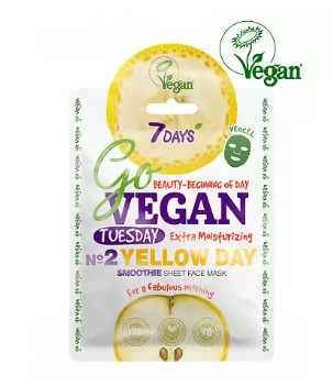 7 ДЕЙС (7 DAYS) GO VEGAN ТКАНЕВАЯ МАСКА ДЛЯ ЛИЦА TUESDAY YELLOW DAY