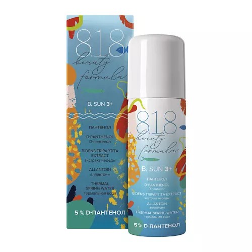 8.1.8 BEAUTY FORMULA B. SUN ПАНТЕНОЛ СПРЕЙ-ПЕНА ДЛЯ ЛИЦА И ТЕЛА ПРИ СОЛНЕЧНЫХ ОЖОГАХ ДЕТСКИЙ 3+ (8.1.8 БЬЮТИ ФОРМУЛА)