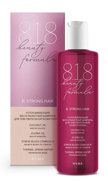 8.1.8 BEAUTY FORMULA B. STRONG HAIR ШАМПУНЬ Д/ЧУВСТВИТ КОЖИ ГОЛОВЫ УСПОК БЕССУЛЬФАТНЫЙ ШАМПУНЬ ДЛЯ ВОЛОС 200 МЛ №1